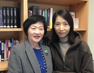 Prof. Gui-woo Lee (left) and her colleague, Prof. Min Kayoung.