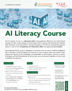 program flyer for AI Literacy Course